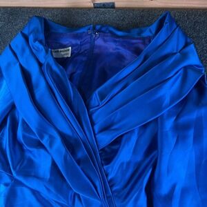 Vintage Carol Mignon Boutique Cocktail Dress Womens 6‎ Blue Off The Shoulder